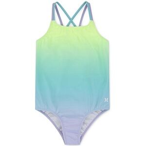 Hurley One Piece Girls Swimsuit-Size 8-EUC -Fully lined in a Multi color pastel